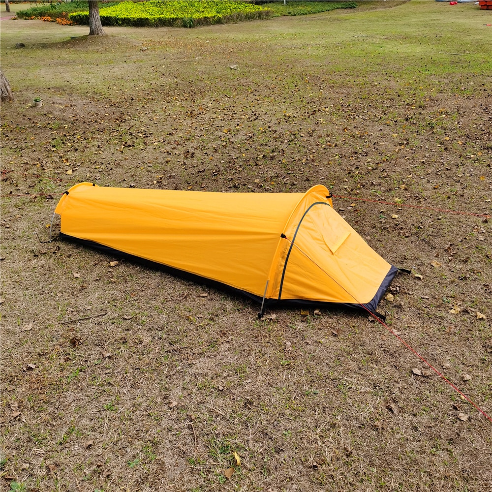 Cheap Goat Tents Ultralight Outdoor Camping Tent Single Person Camping Tent Waterproof Tent Aviation Aluminum Support Portable Sleeping Bag Tent   